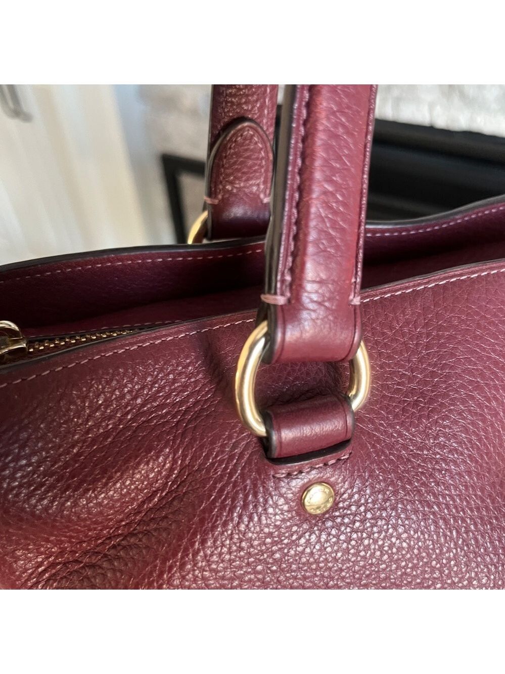 Vintage Leather Coach Handbag - Picture 7 of 16